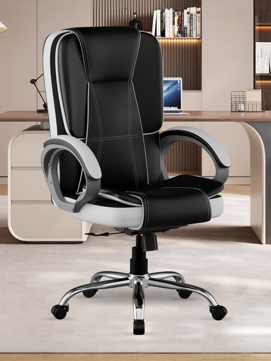 FUGO High Back Adjustable Seat Height Study Folding Chair