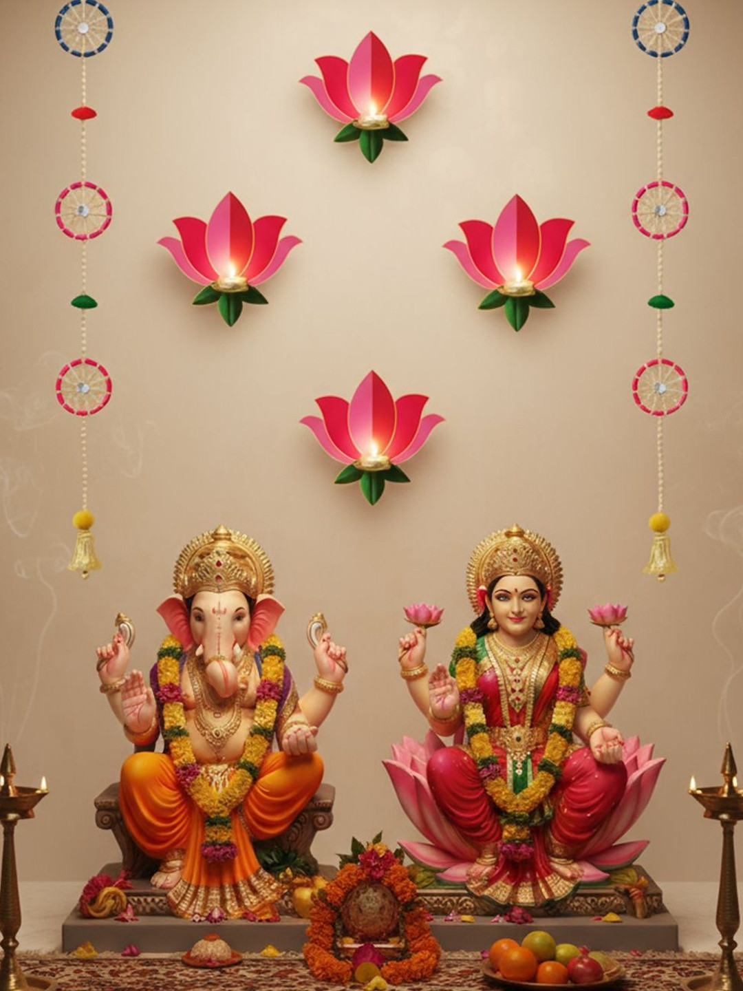 Special You Pink 10 Pieces Diwali Diwali Decorations Puja Items Home Gift Set