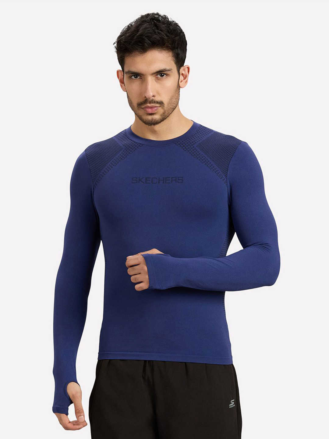 Skechers Compression Runner Blue Long Sleeve T-Shirts