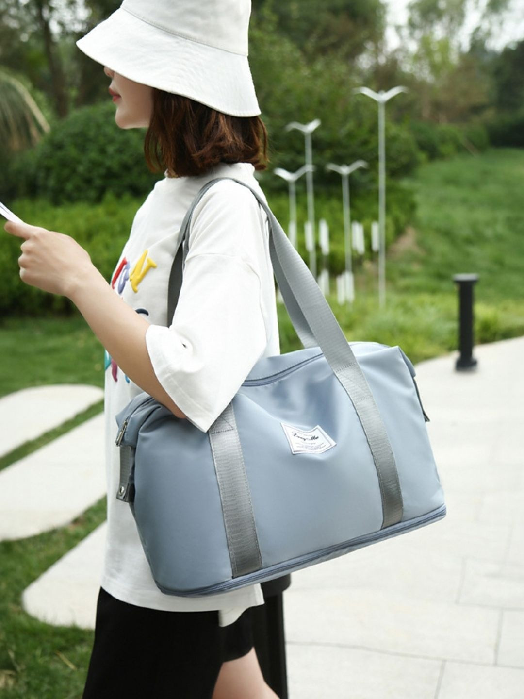 StyleCast Women Two Short Handles Large Casual Duffel Bag