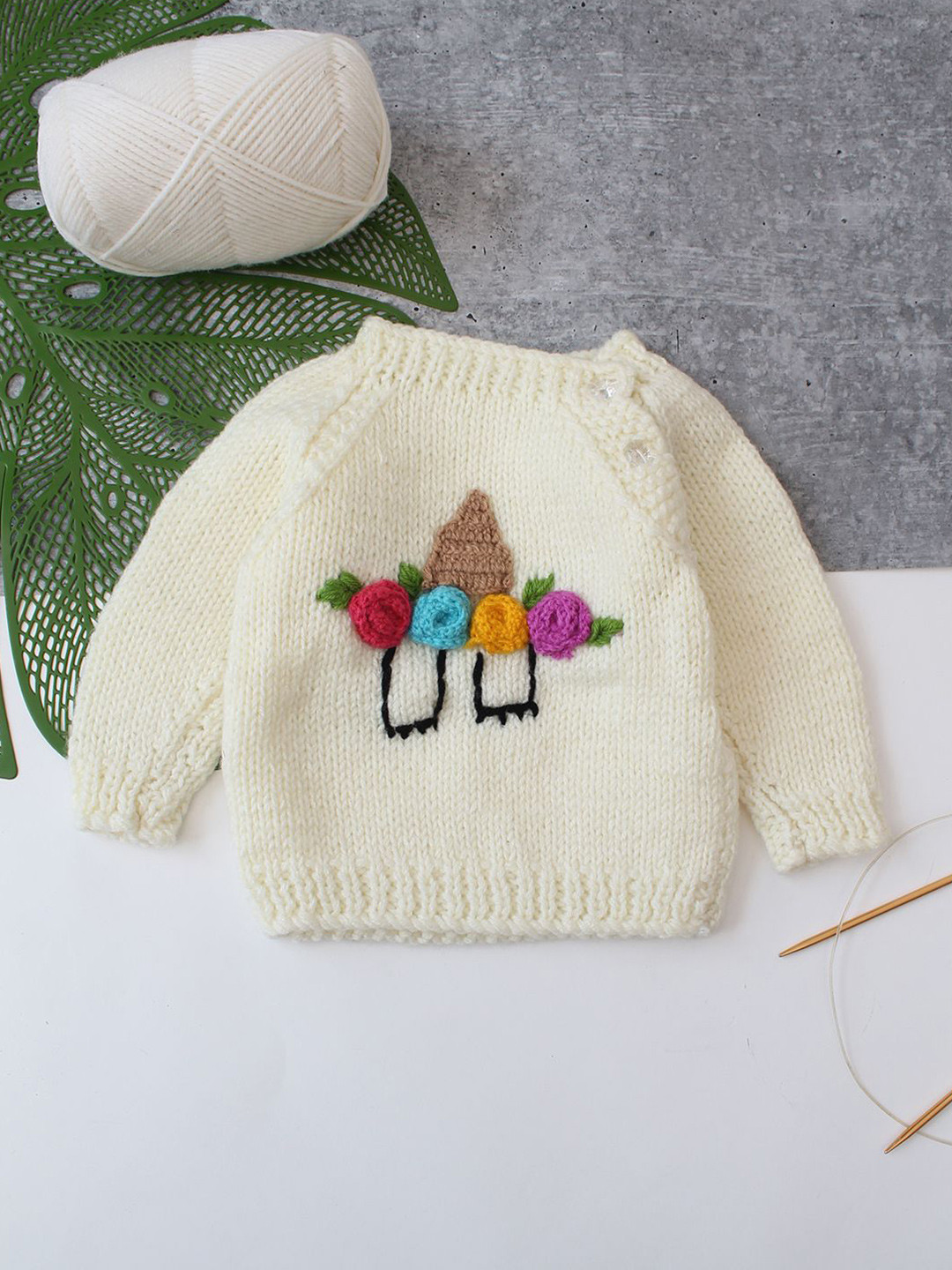 Woonie Kids Unicorn Acrylic Pullover Sweater