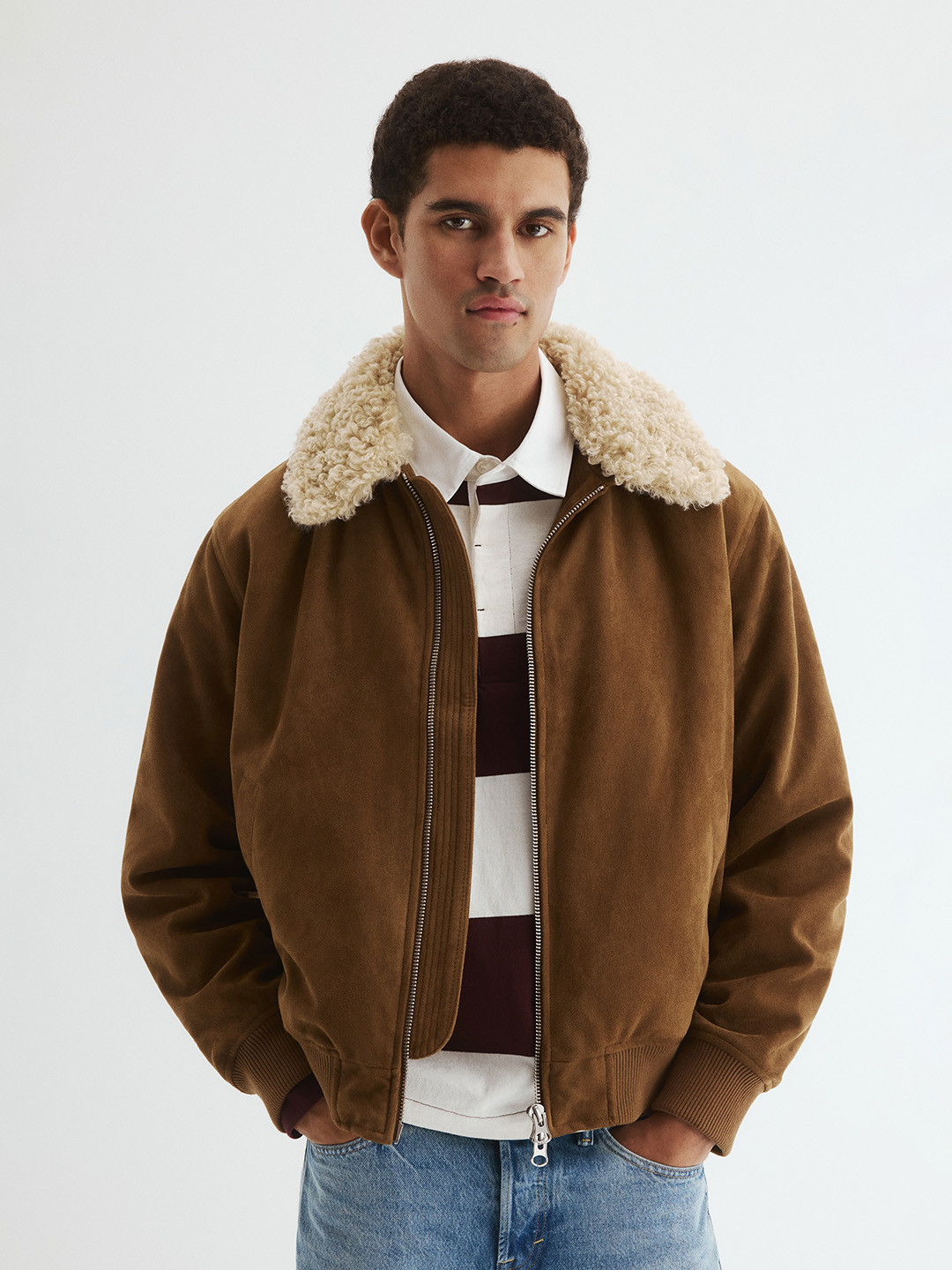 H&M Teddy-Collared Jacket