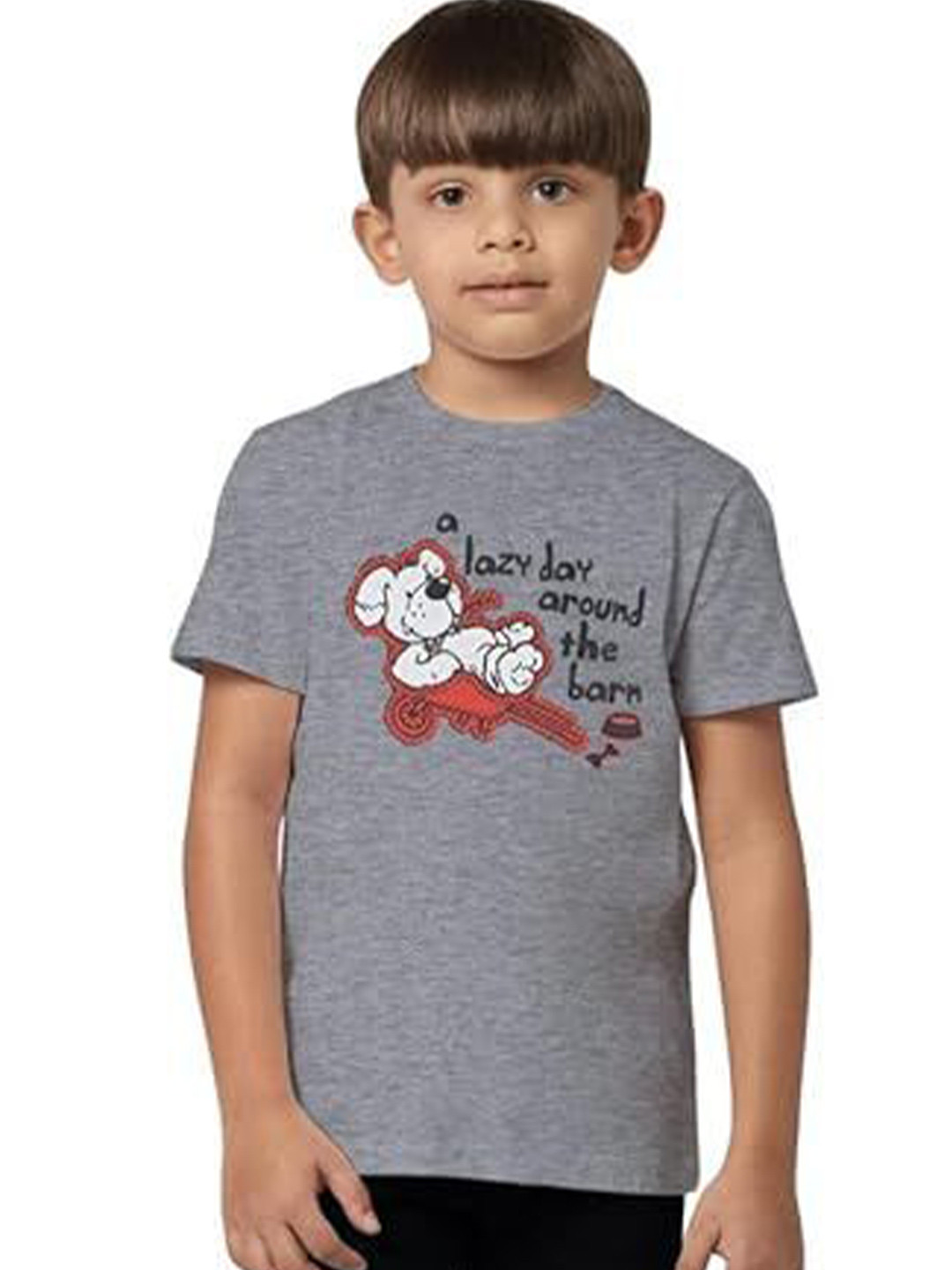 TEXMAN Kids Graphic Printed Cotton Tshirt