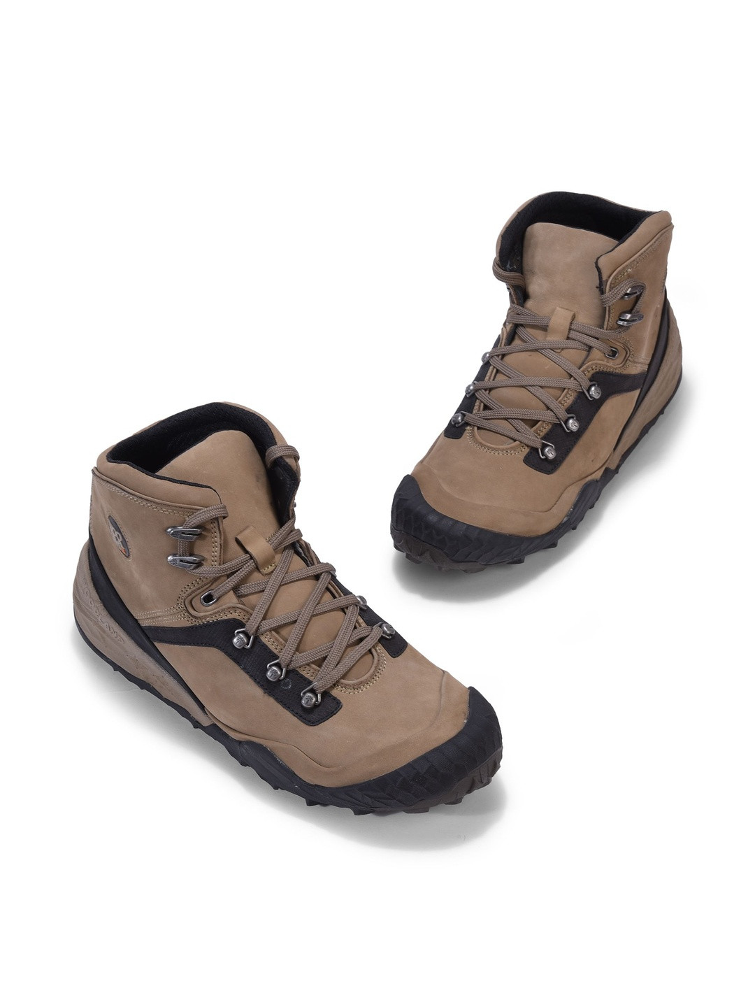 Woodland Men Colourblocked Nubuck High-Top Trekking Shoes