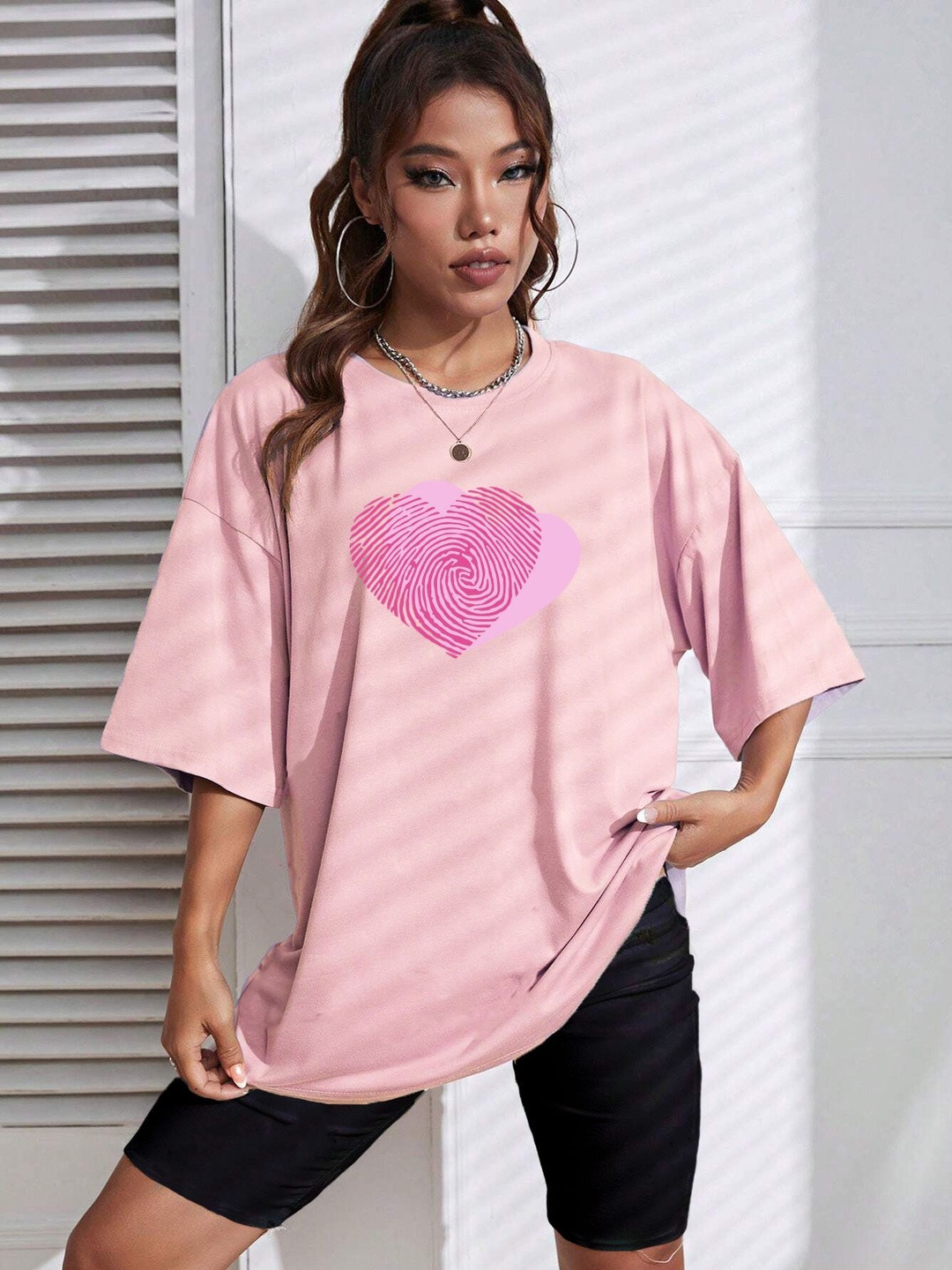 BEING WANTED Women Graphic Printed Drop-Shoulder Sleeves Pure Cotton T-shirt