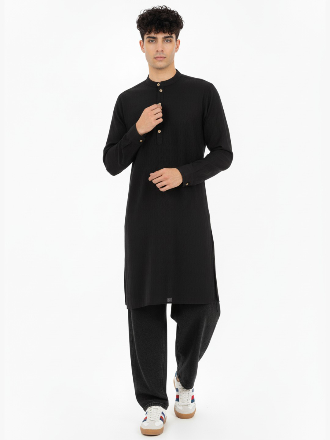 Anouk Rustic Self Design Textured Kurta