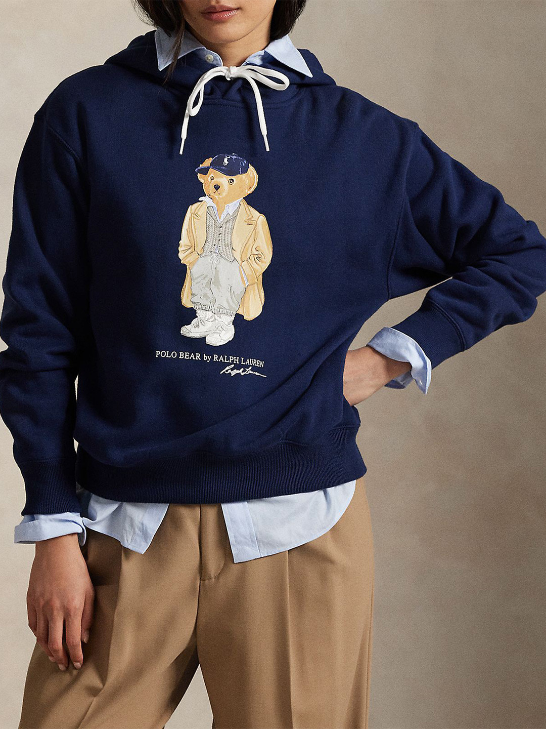 Polo Ralph Lauren Women Printed Cotton Hooded Neck Sweaters