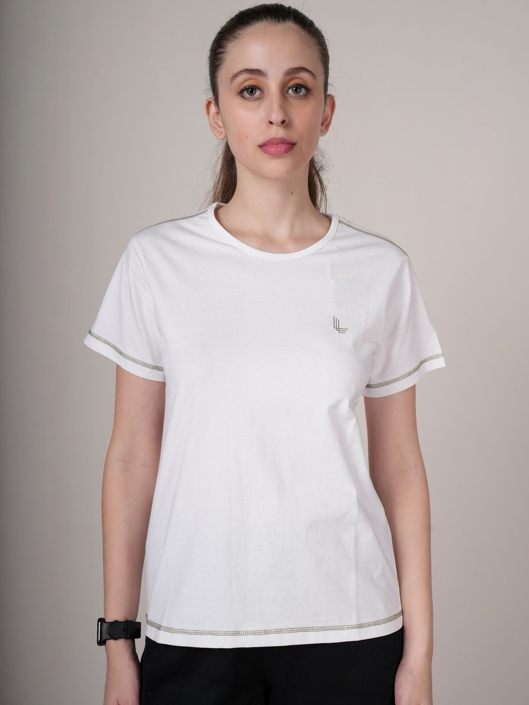 OUTLAWS Women Round Neck Short Sleeve Bio Finish T-shirt
