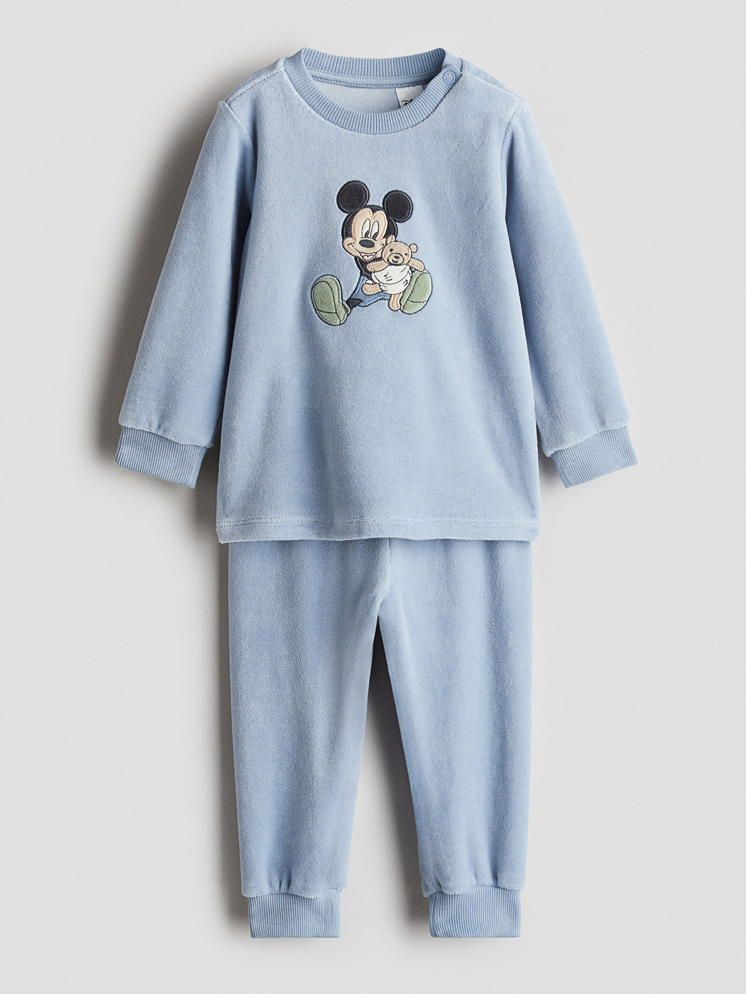 H&M Boys Patterned Velour T-shirt & Pyjama