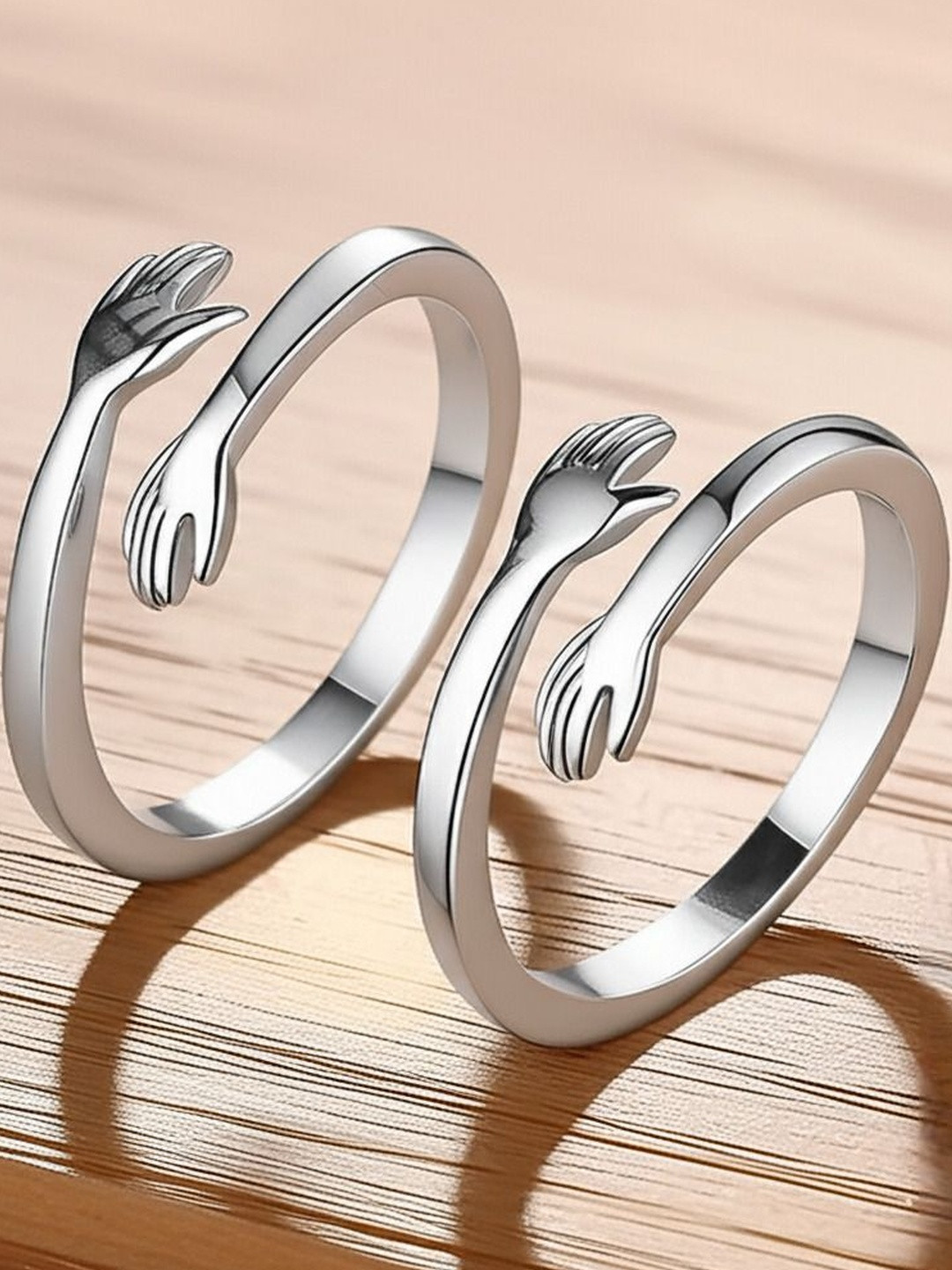 DressBerry 2 Pieces Silver-Plated Finger Ring