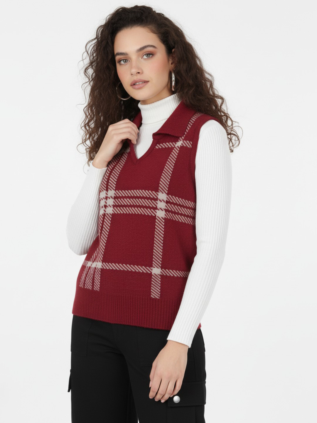 glitchez Tartan Checked Pullover