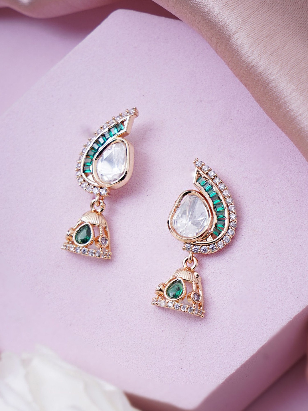 Adwitiya Collection Contemporary Jhumkas Earrings