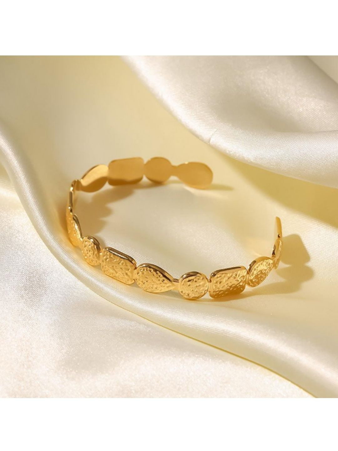 DIMPLERY Women Gold-Plated Cuff Bracelet