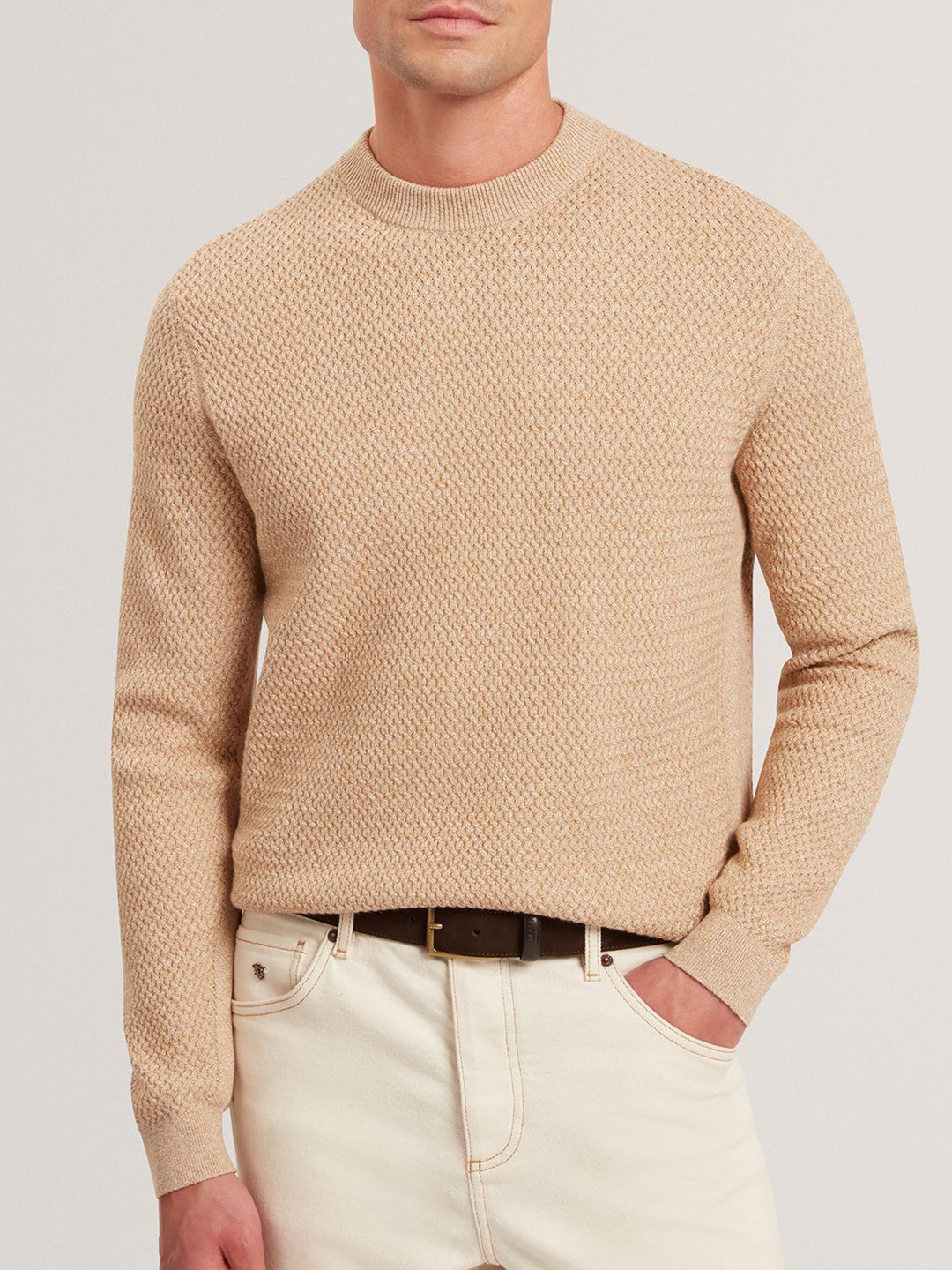 Ted Baker Self Design Pure Cotton Pullover Sweatshirt
