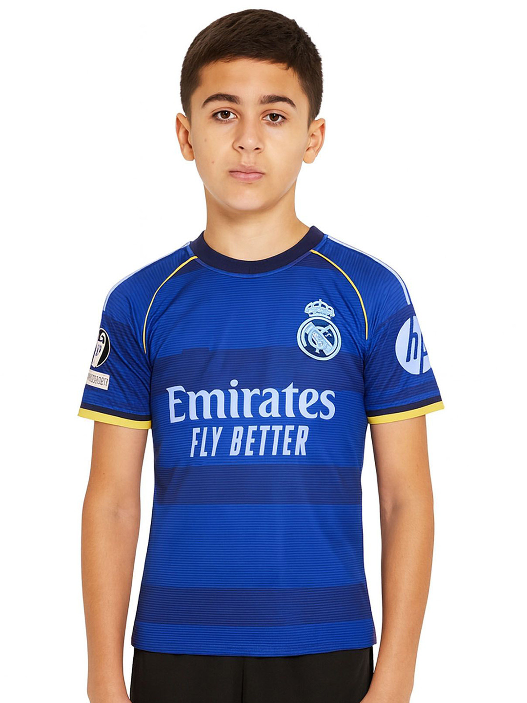 dostitch Boys Typography Printed Round Neck Real Madrid Football Sports Tshirt