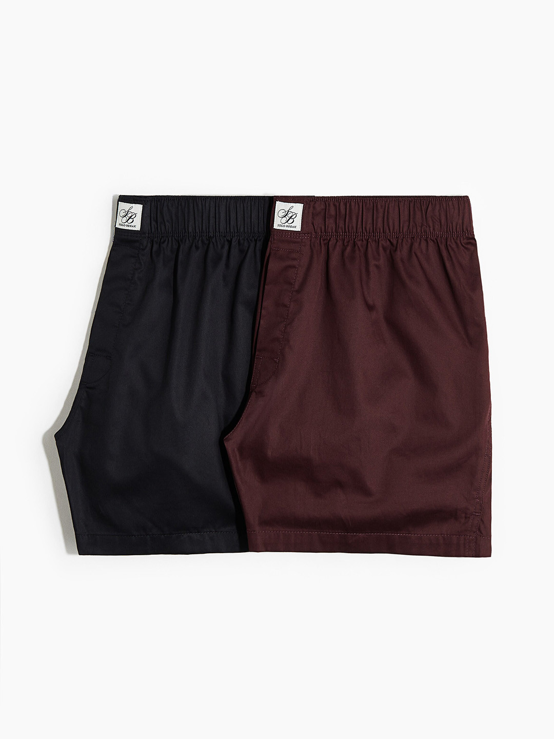 H&M 2-Pack Woven Cotton Satin Boxer Shorts