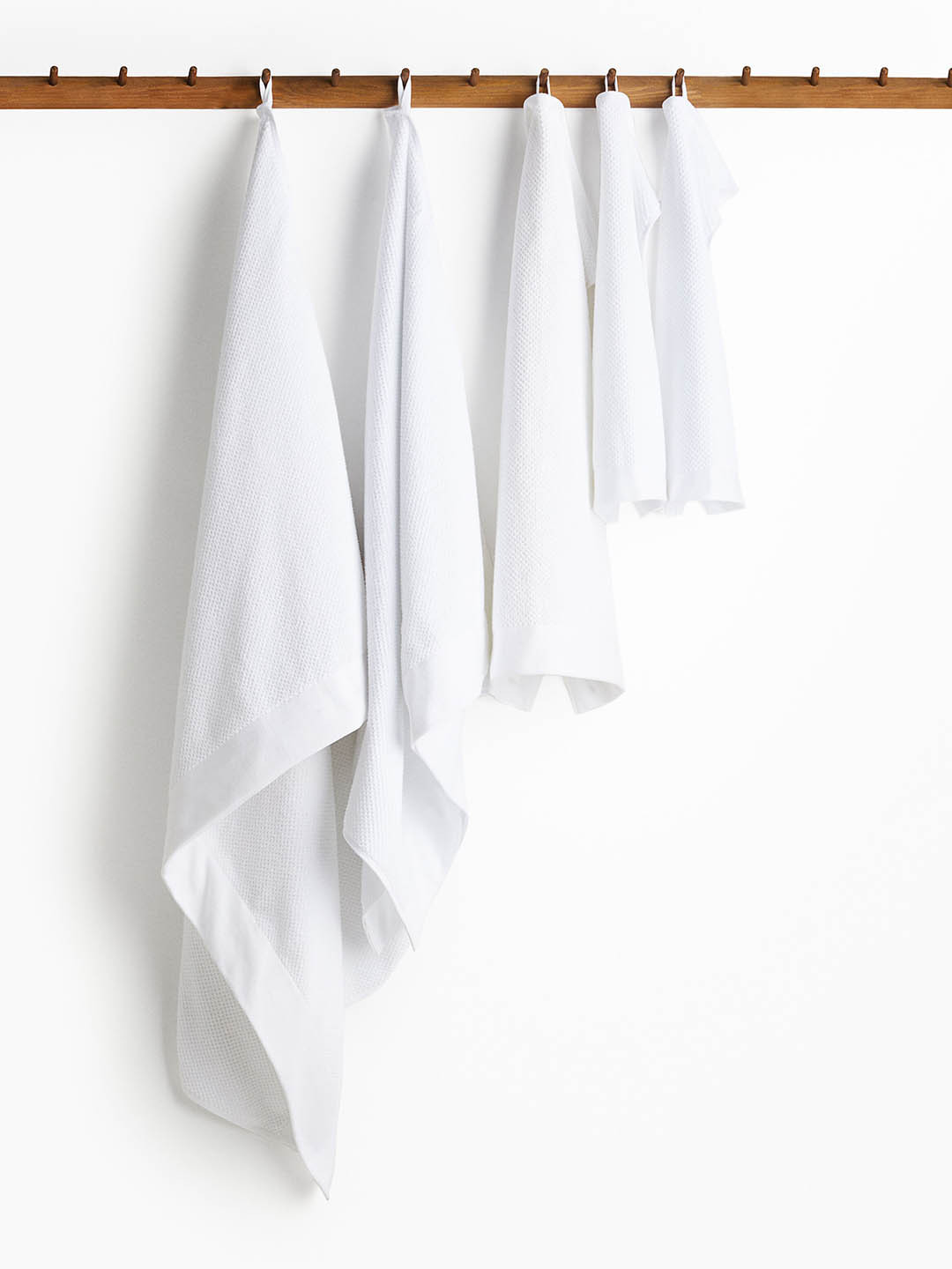 H&M White Cotton Terry Bath Sheet