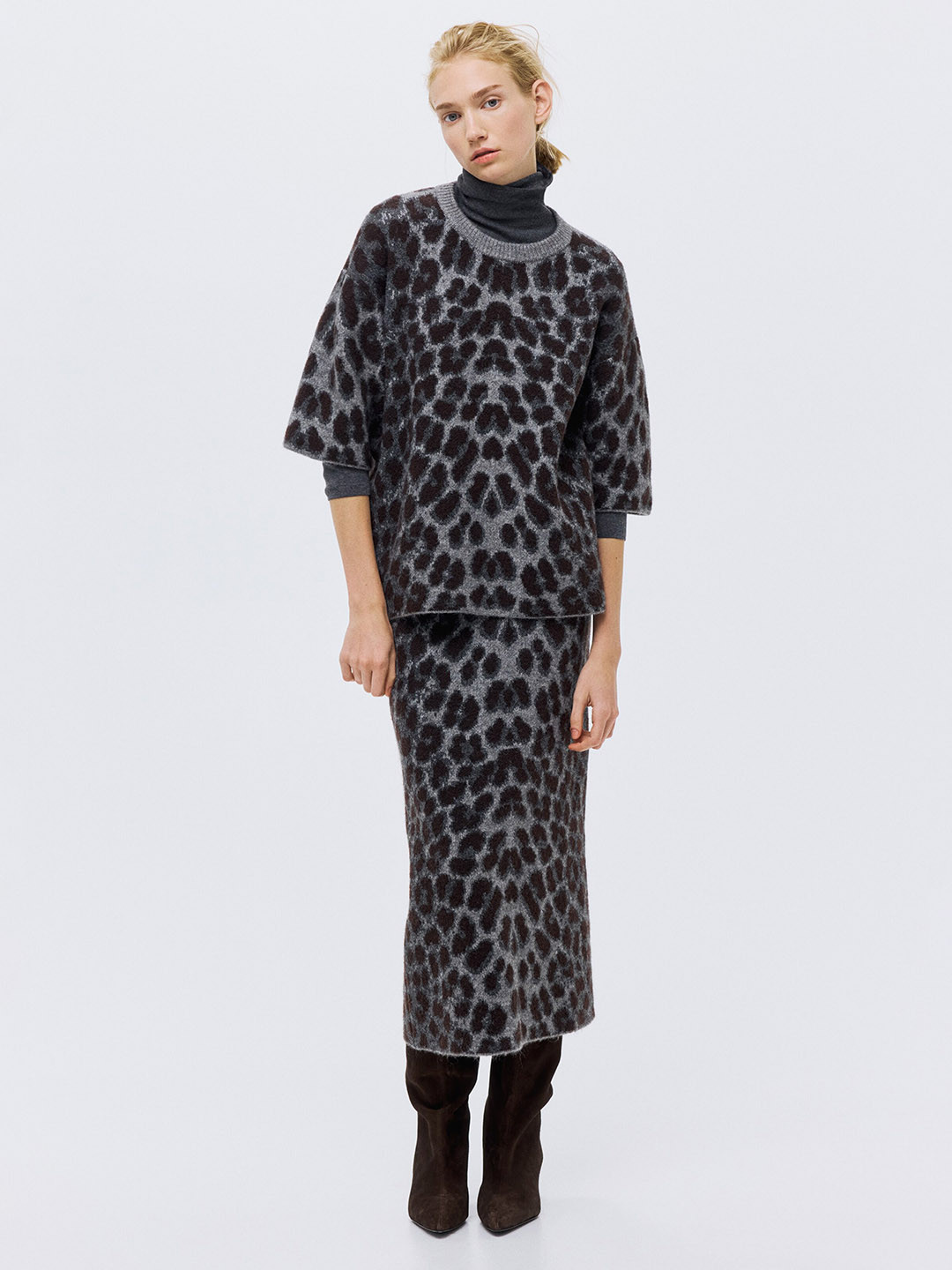 H&M Women Boxy Jacquard-Knit Jumper