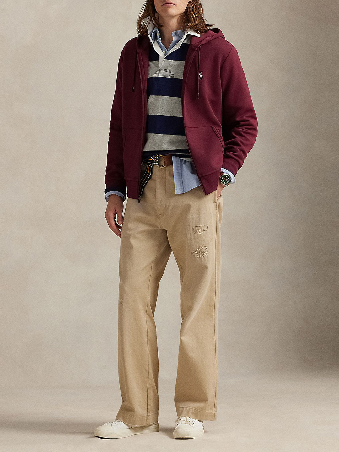 Polo Ralph Lauren Men Hooded Solid Bomber Jacket