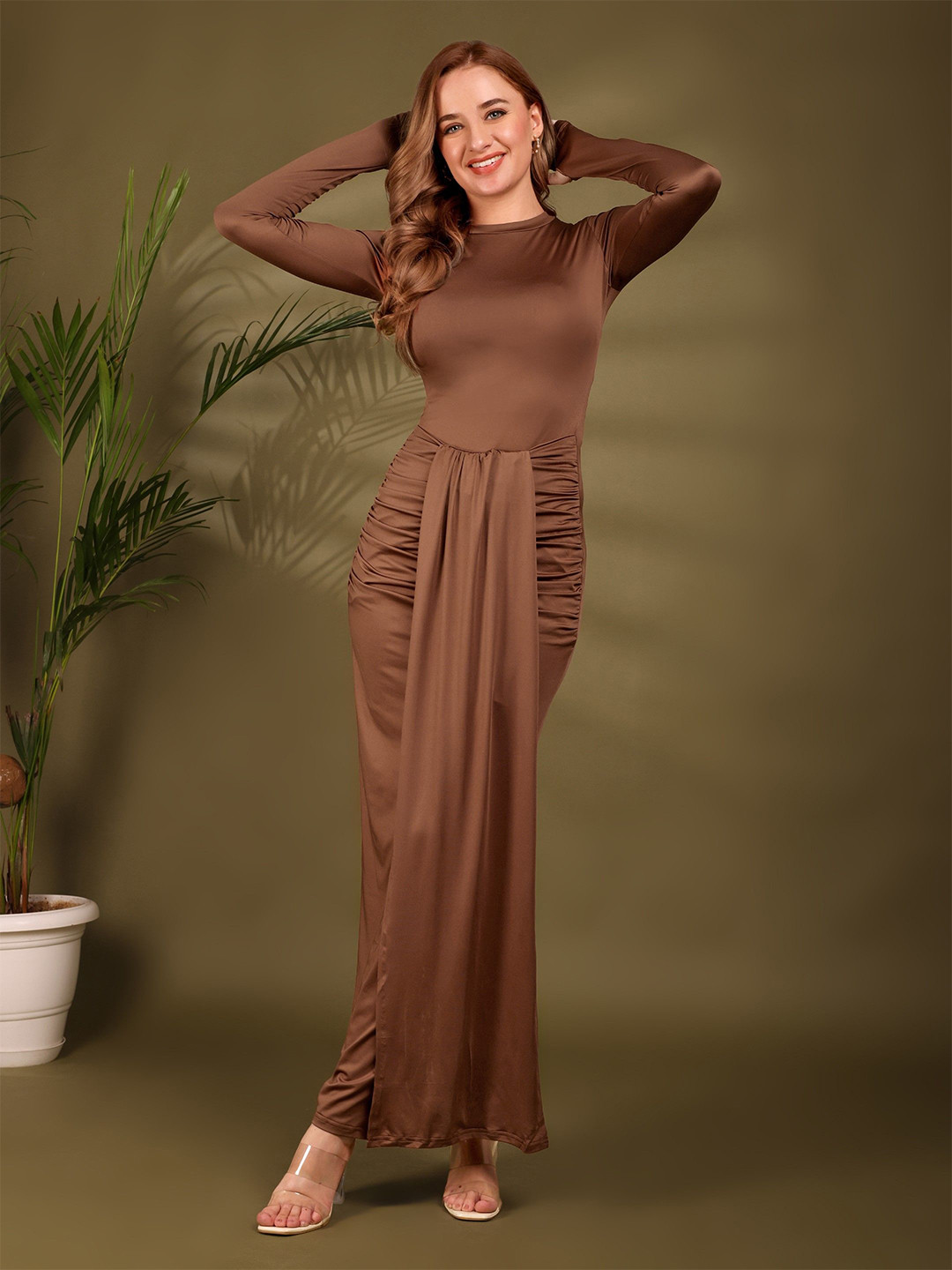 iki chic Scuba Sheath Maxi Dress
