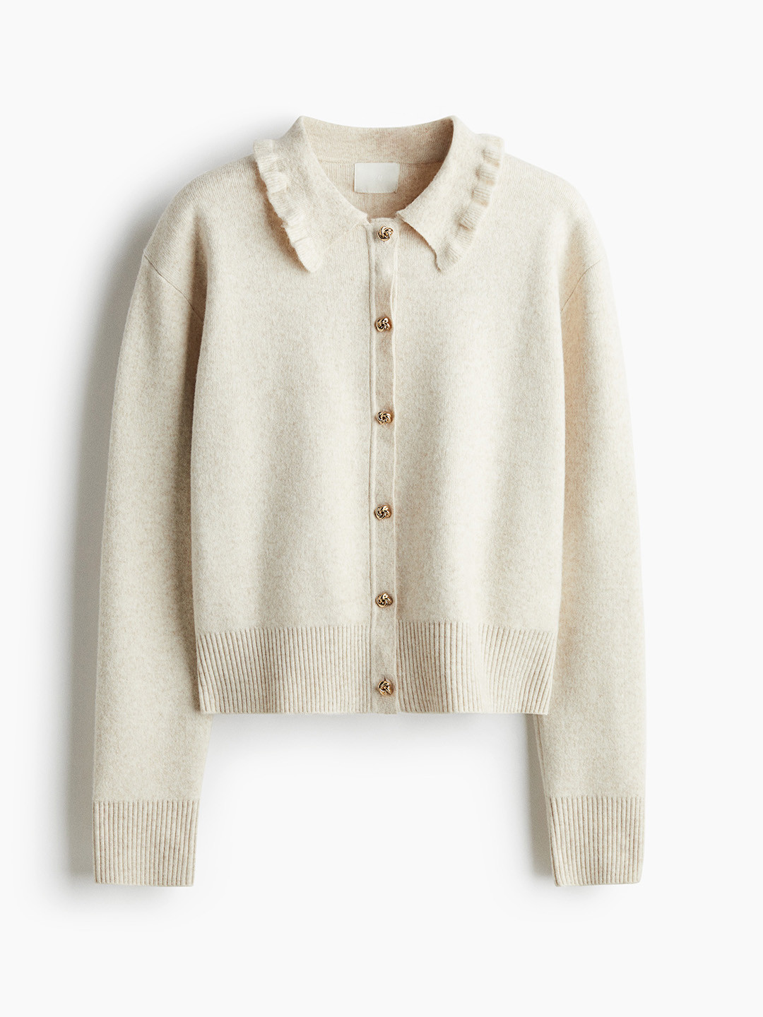 H&M Women Collared Drop Shoulder Cardigan