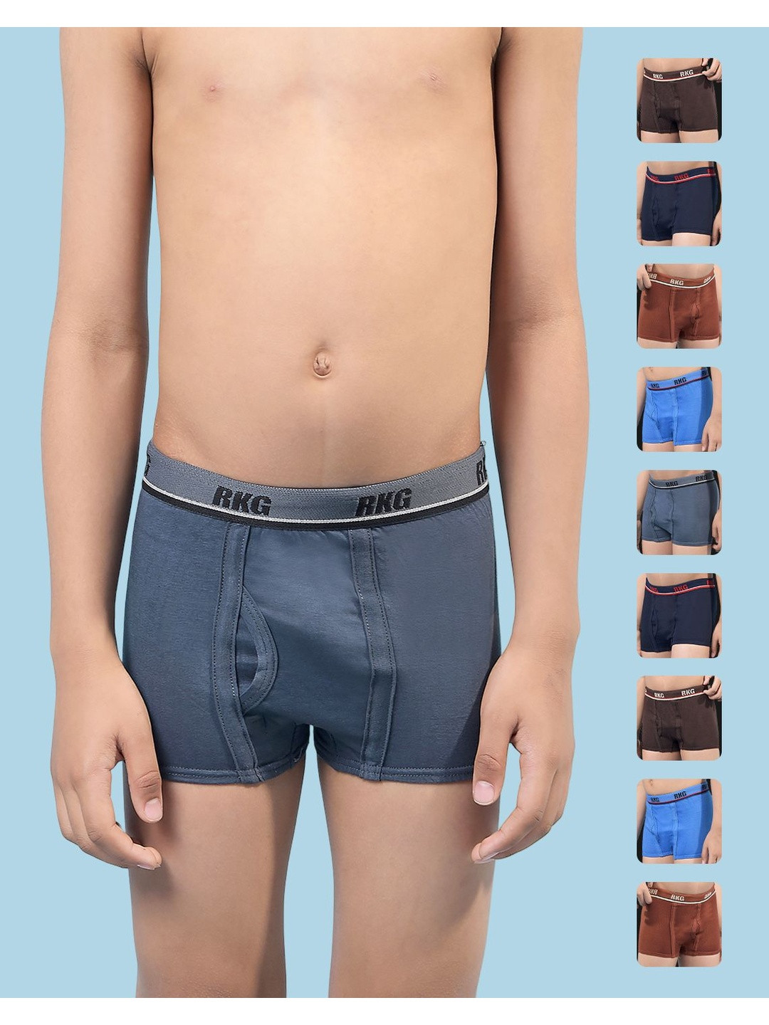 RKG Boys Pack Of 10 Low Rise Trunks