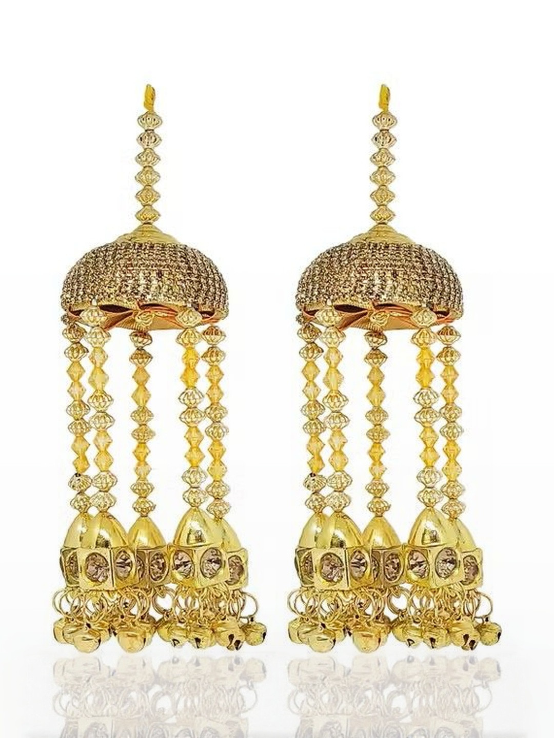 Anahat Collection Dome Shaped Jhumkas Earrings