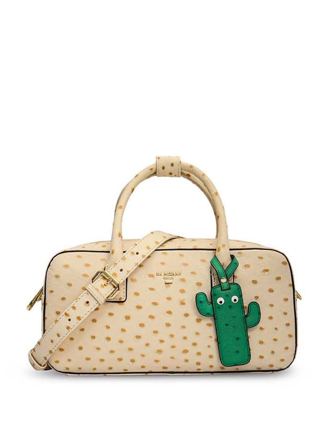 Da Milano Checked Textured Leather Structured Satchel with Quilted