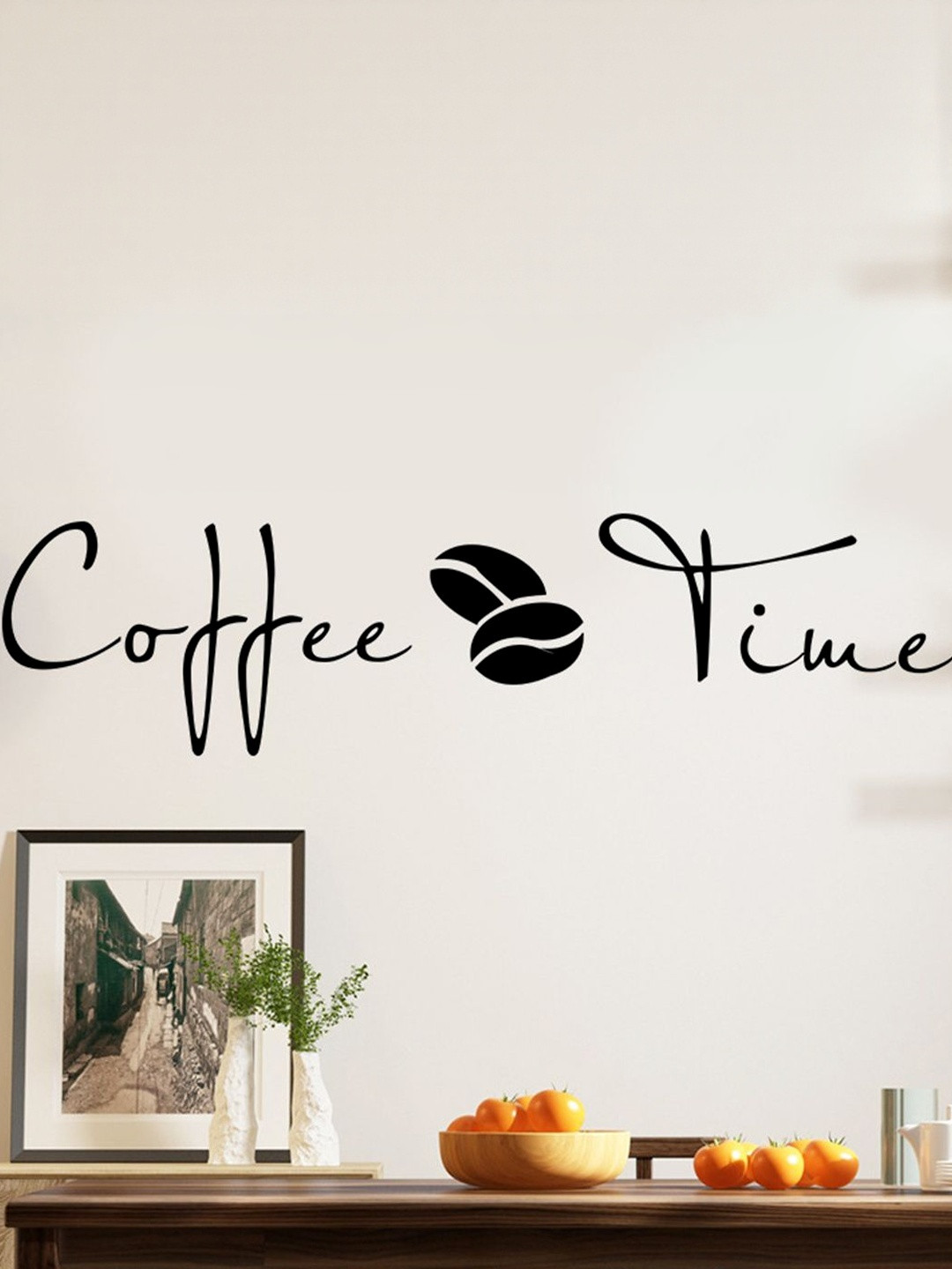 Spiaty Black Coffee Time Printed Wall Stickers