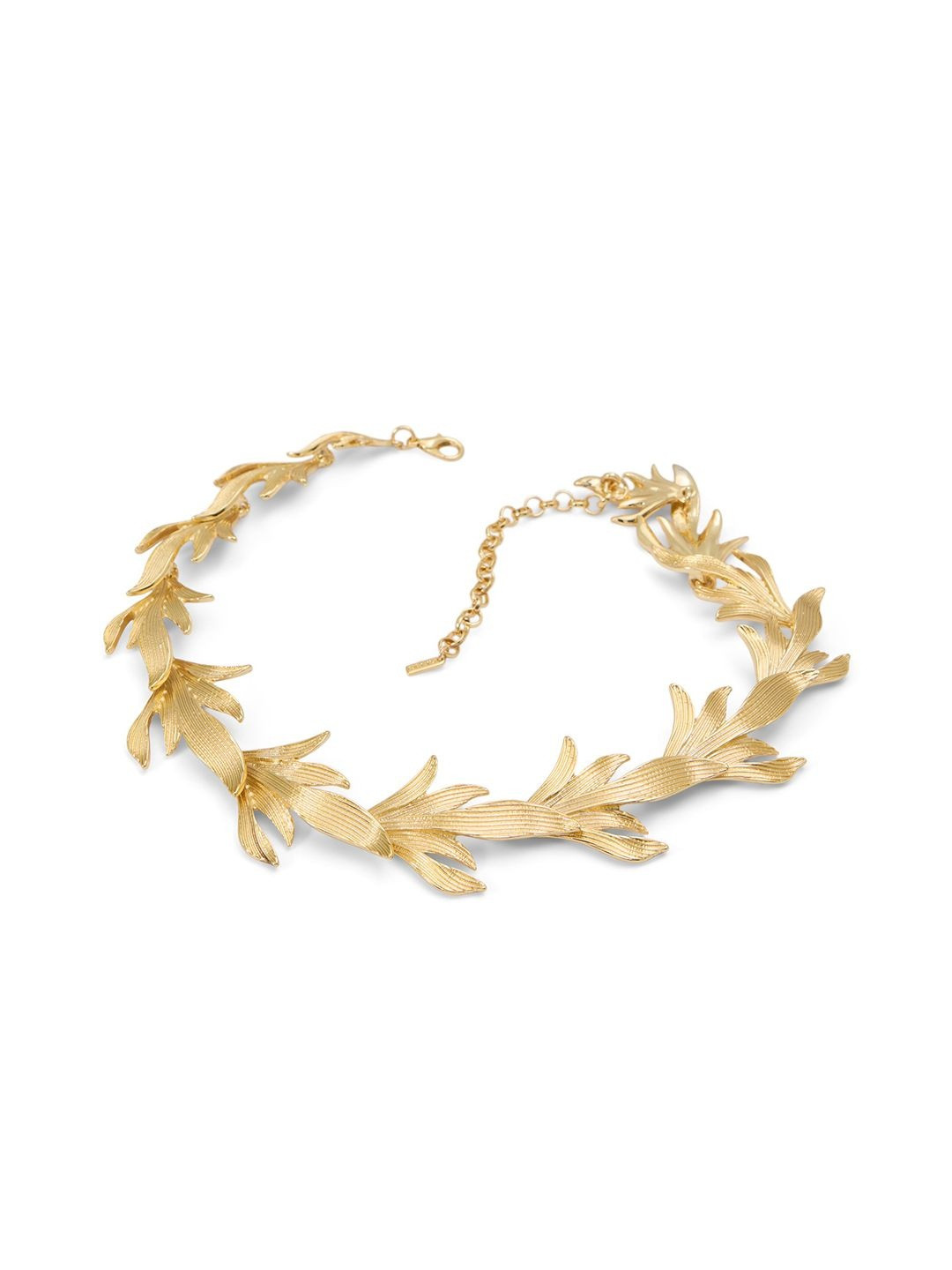 ALDO Leaf Design Textured Statement Choker Necklace