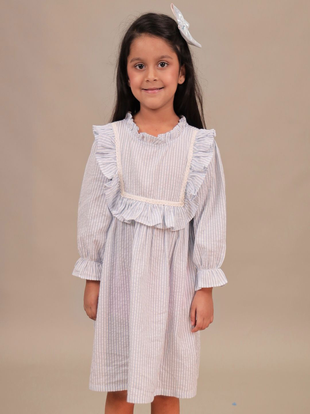 Grit N Groove Striped Fit & Flare Dress