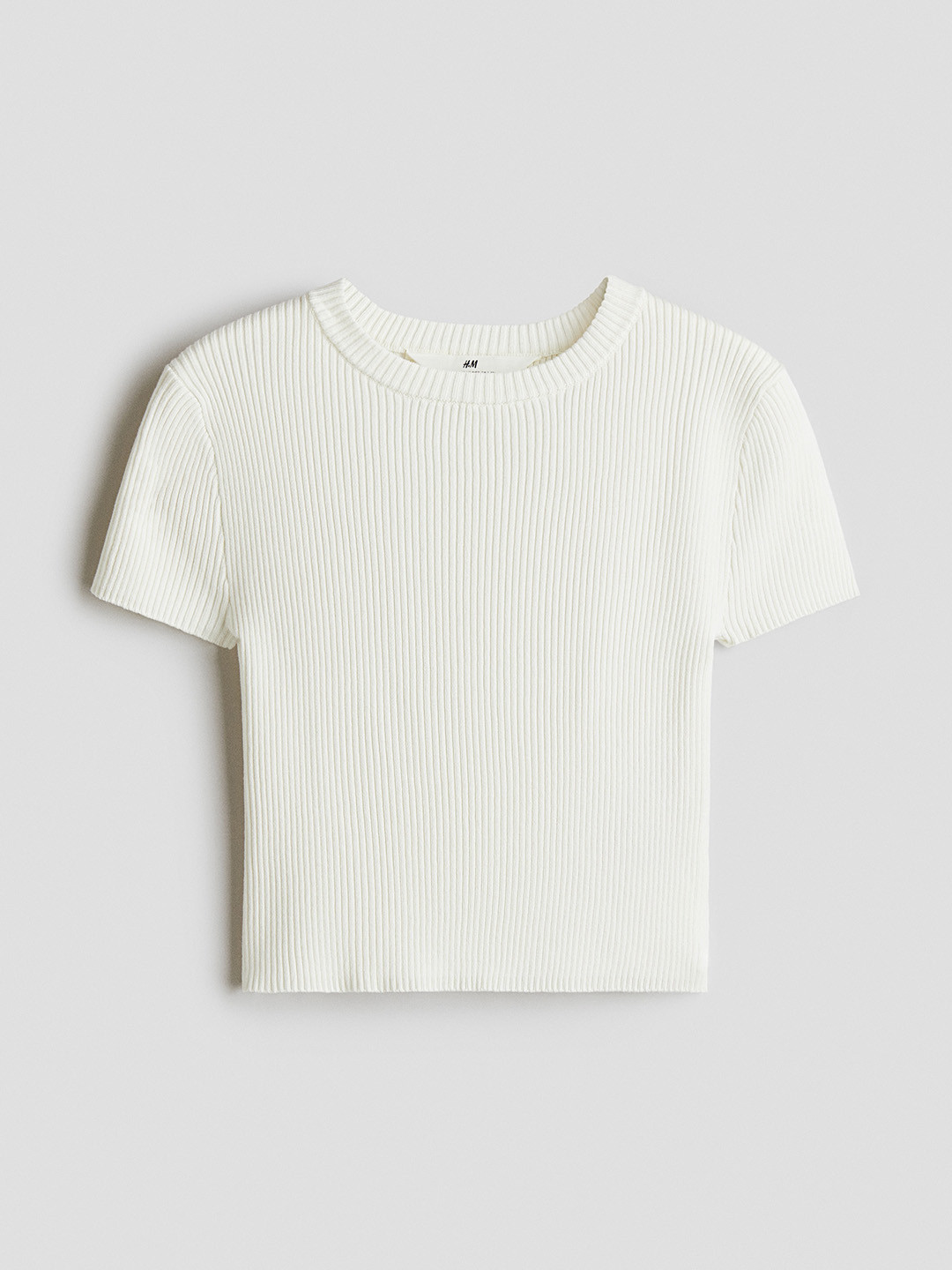 H&M Girls Short Rib-Knit Top