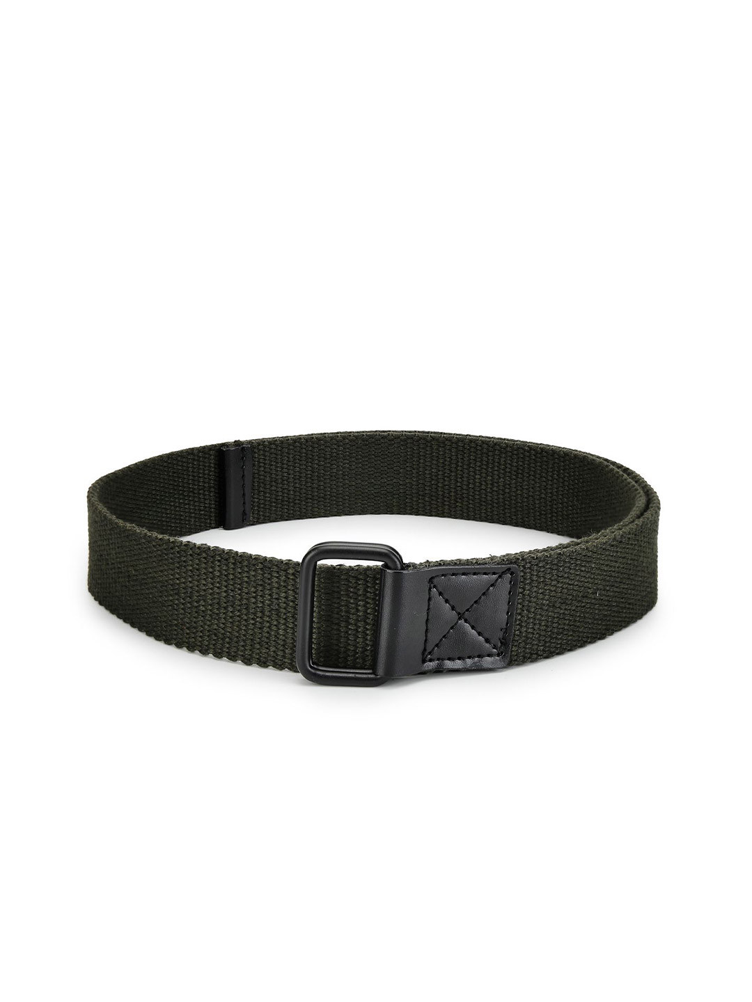 Calvadoss Men Woven Design Canvas D-Ring Belt