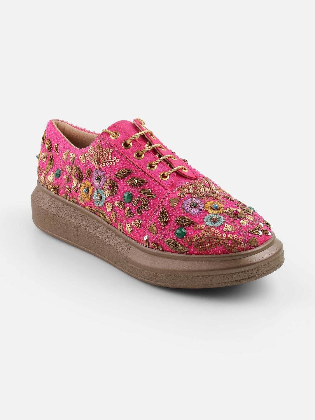 Mochi Fashion Women Woven Design Sneakers