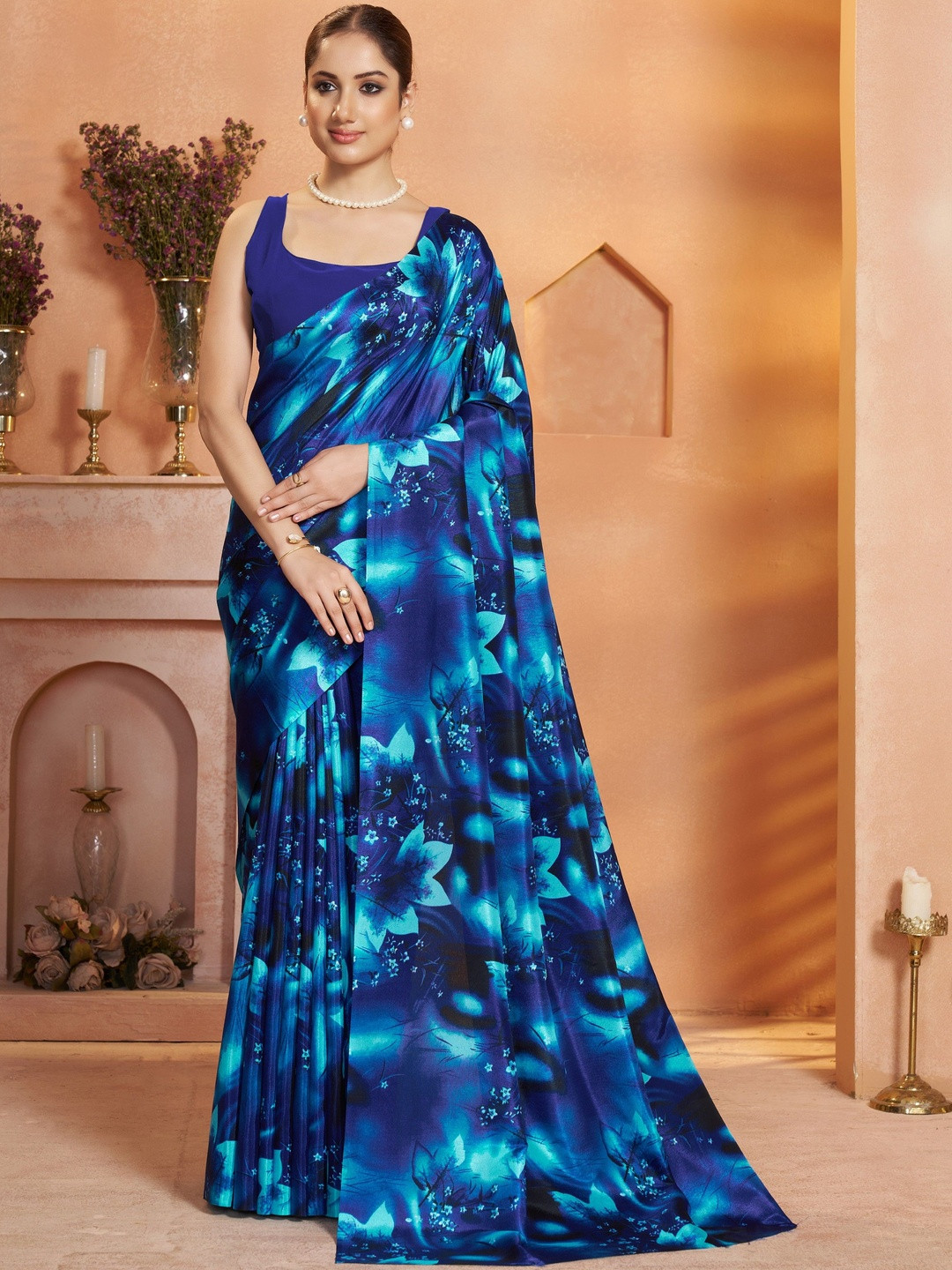 Garden Vareli Floral Printed Saree