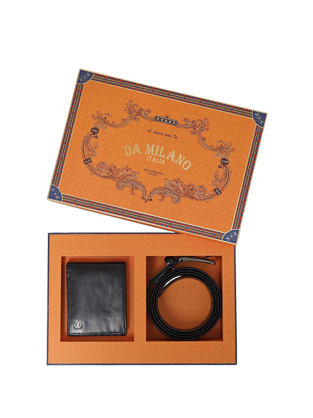 Da Milano Men Accessory Gift Set of Wallet and Belt Comes with a box