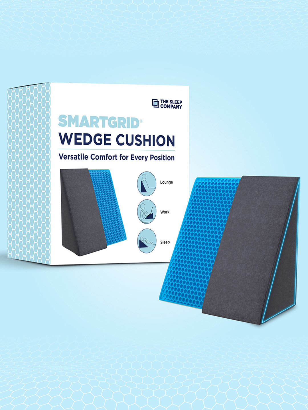 THE SLEEP COMPANY Black Wedge Cushion