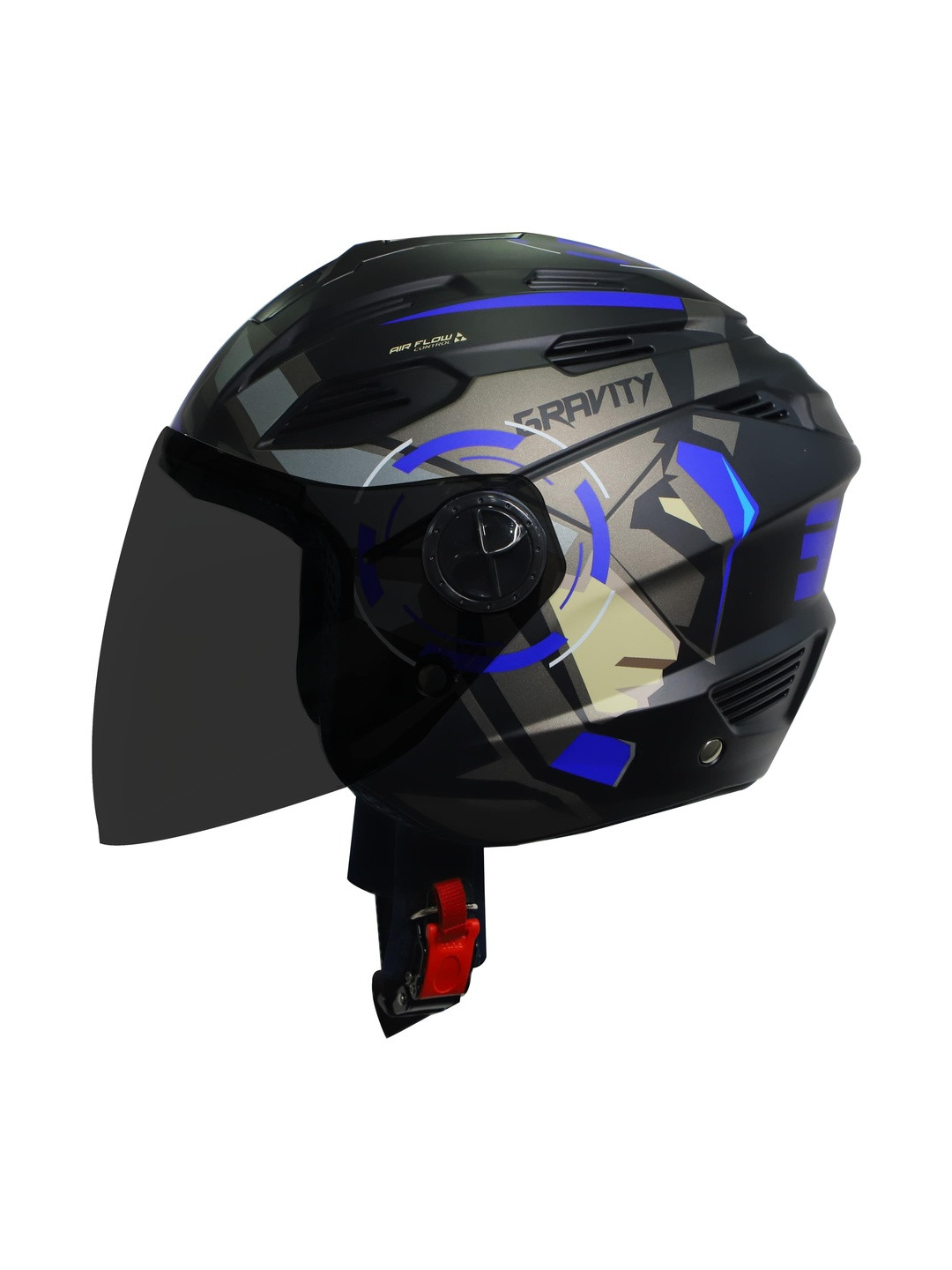 Steelbird Unisex Graphic Printed Scratch Resistant Open Face Motorbike Helmet