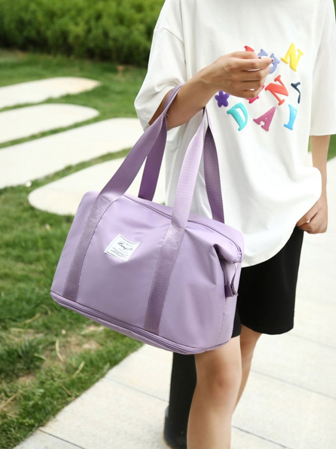 StyleCast Women Two Short Handles Large Casual Duffel Bag