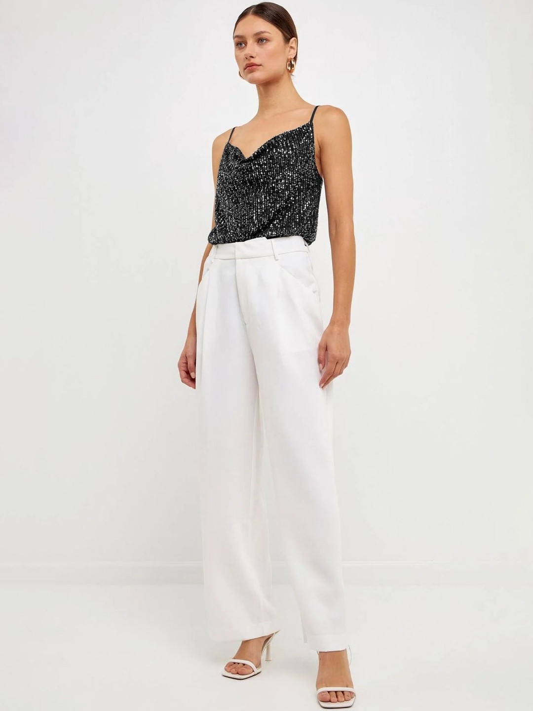 DressBerry Embellished Cowl Neck Top