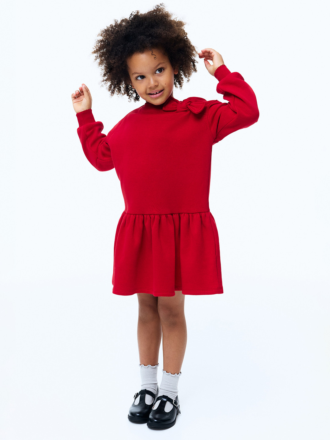 H&M Sweatshirt Dress With Bow Detail