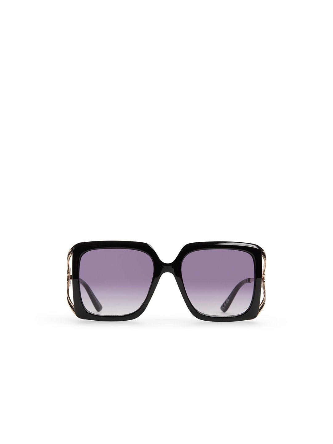 ALDO Women Rectangle Sunglasses LARIRAJAN970-BLACK/GOLD MULTI