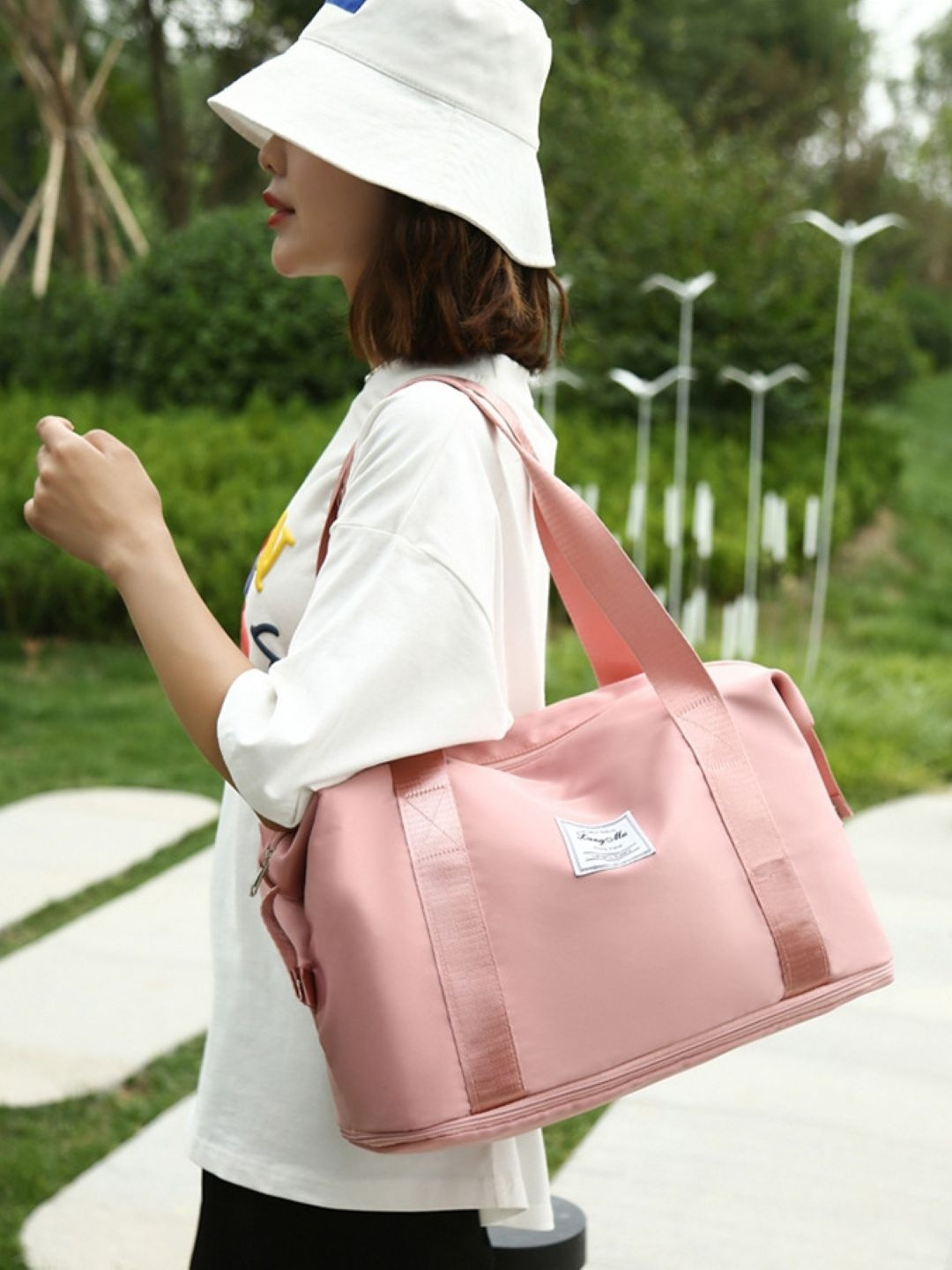 StyleCast Women Two Short Handles Large Casual Duffel Bag