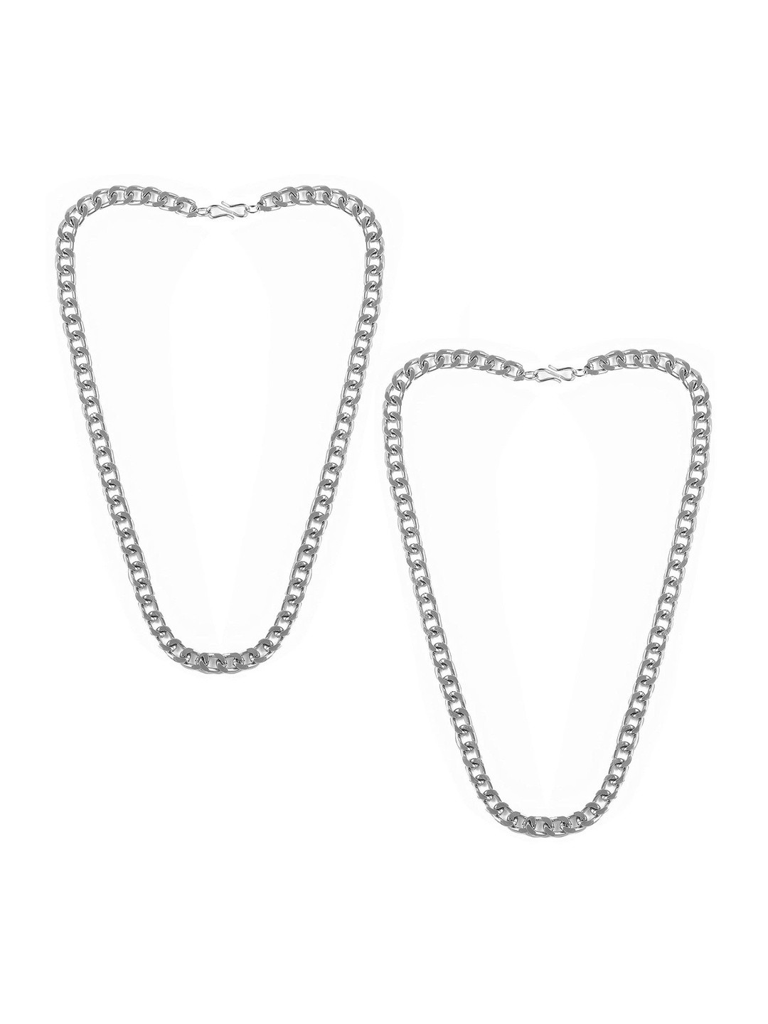 Airtick Unisex Set Of 2 Stainless Steel Artificial Intimation Minimal Chains