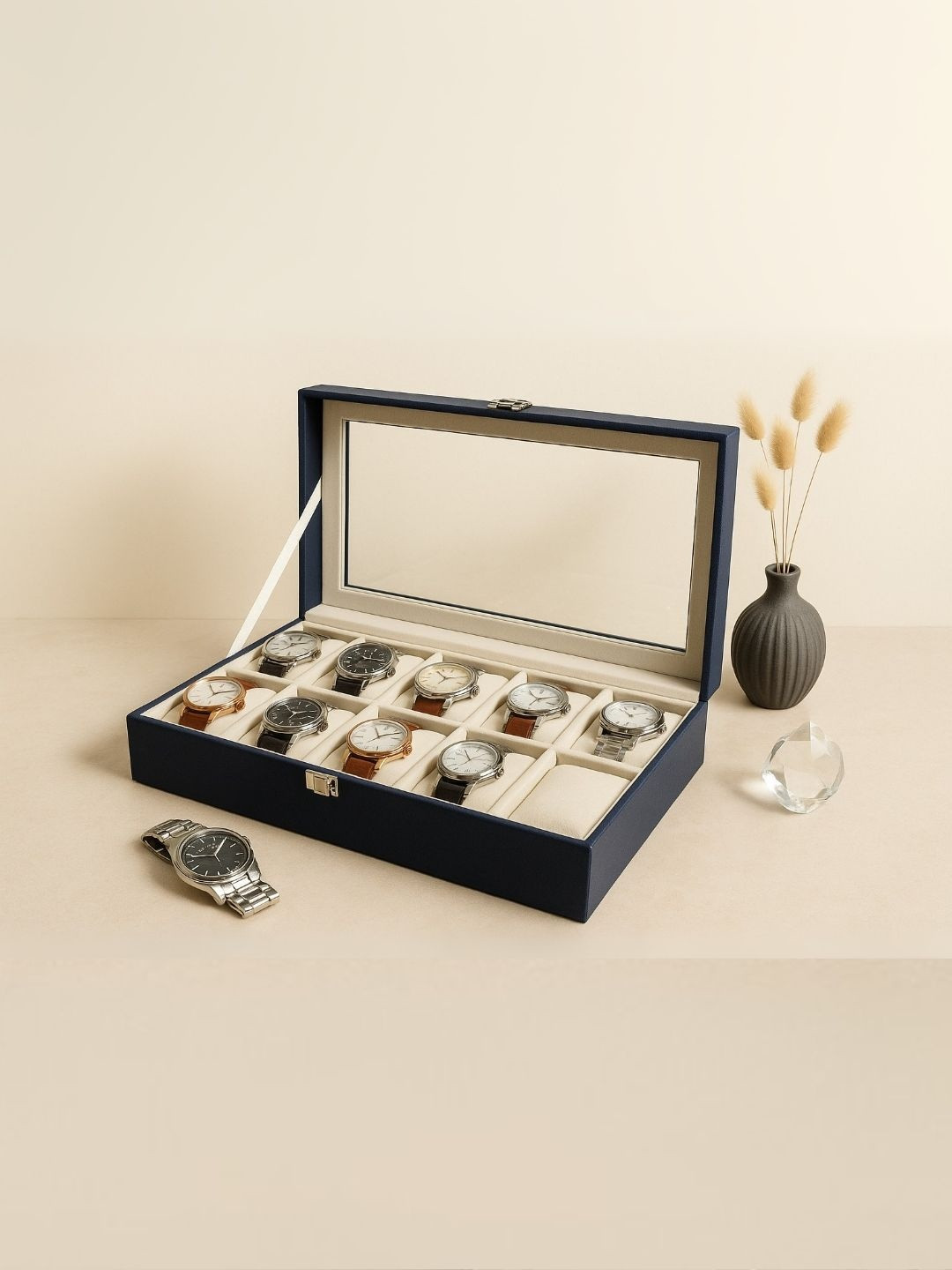 THE BIG TROVE Blue Set of 1 Reusable Jewellery Organiser Organisers