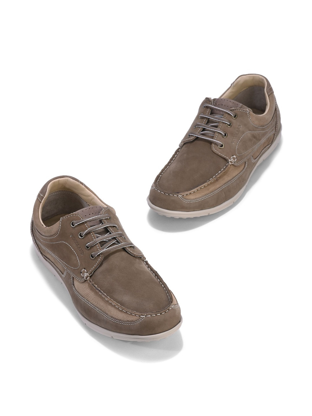 Woodland Men Round Toe Loafers with Slip On Closure