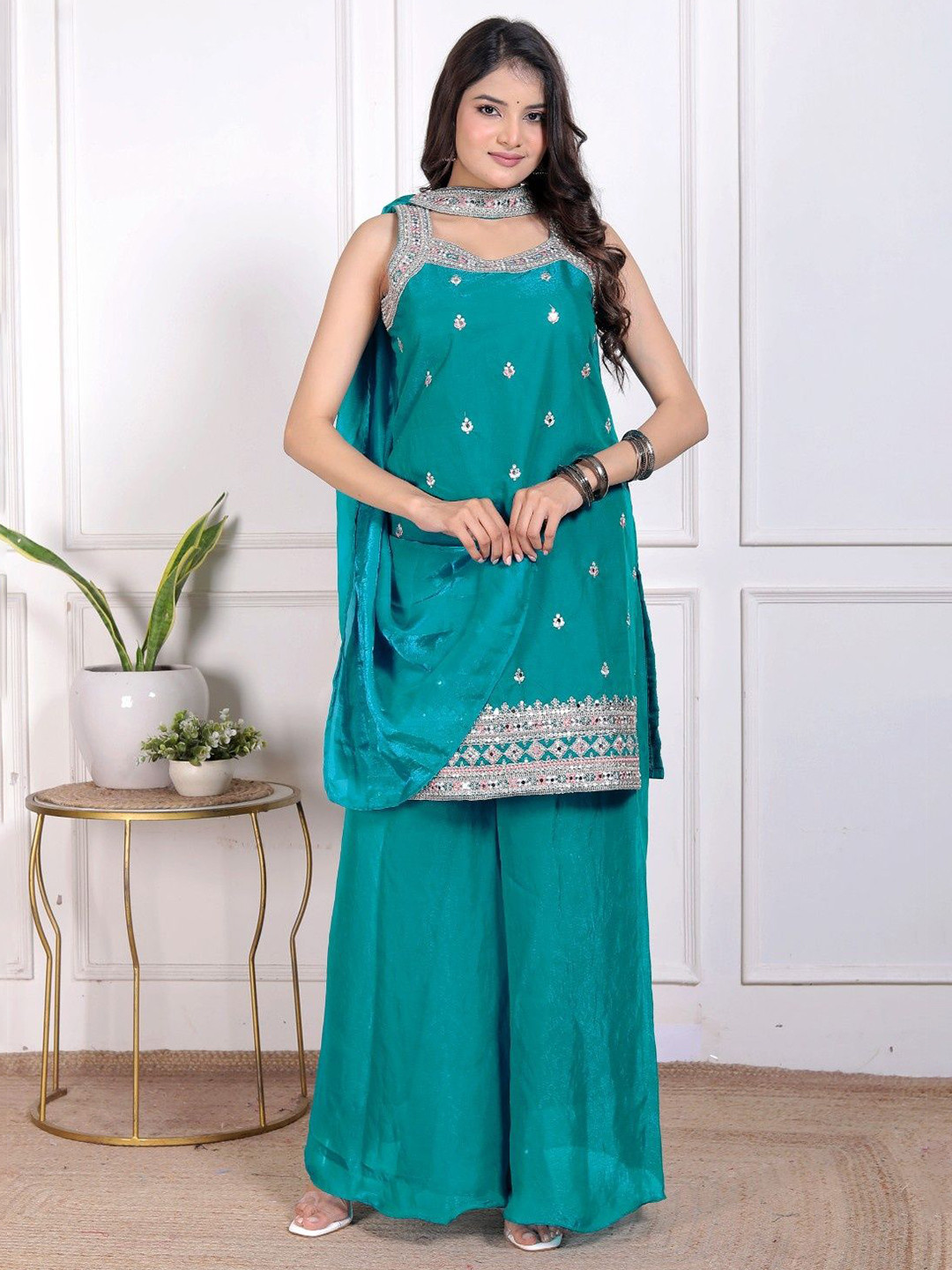 GRX Embellished Embroidered Dress