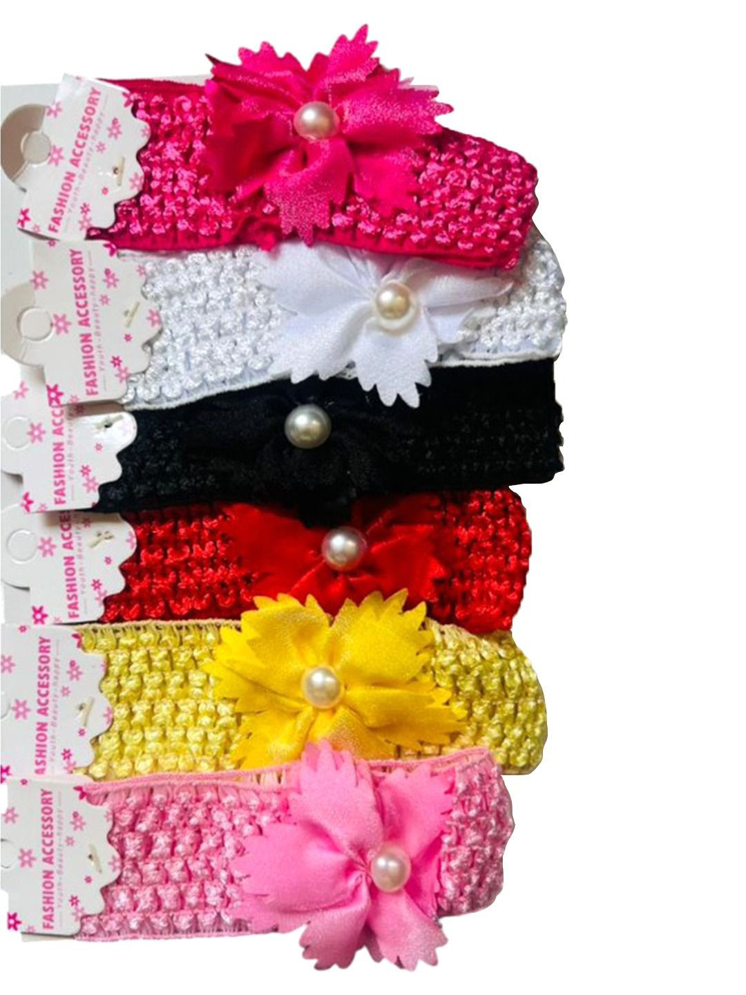 KRENOZ Girls Set of 6 Headbands Handmade Flower Hair Bow