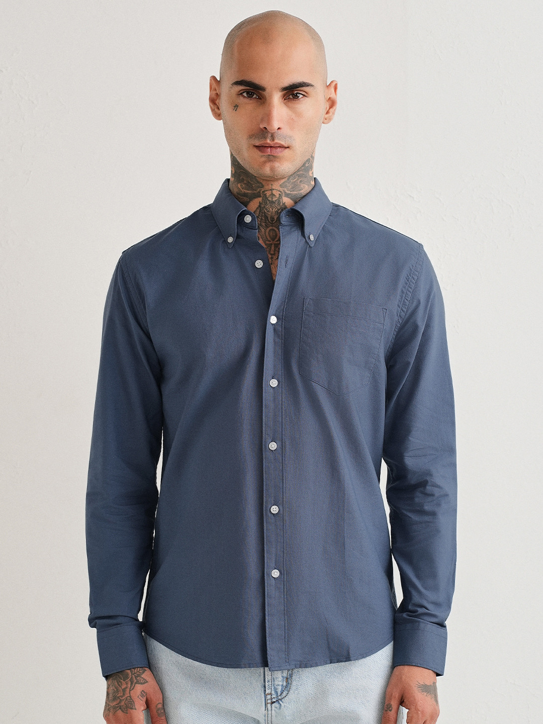 Banana Club Men Classic Long Sleeve Slim Fit Casual Shirt