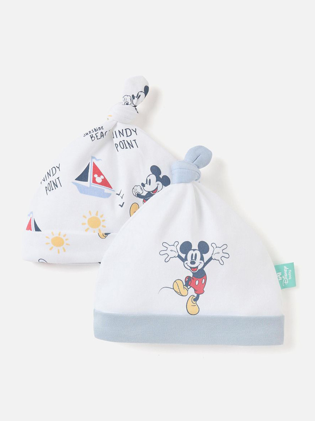 Juniors by Babyshop Boys Set of 2 Mickey Mouse Printed Beanie